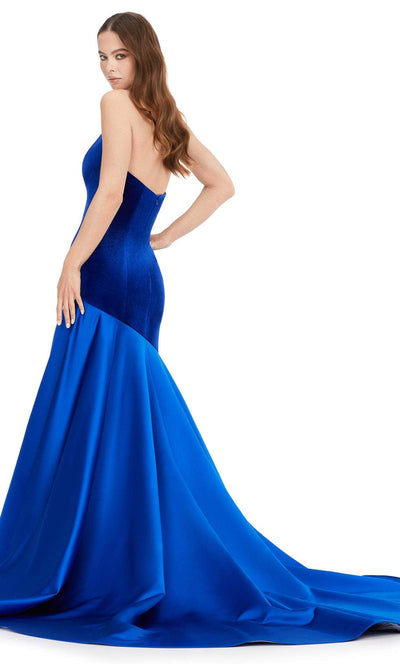 ashley lauren 11264 - velvet mermaid gown