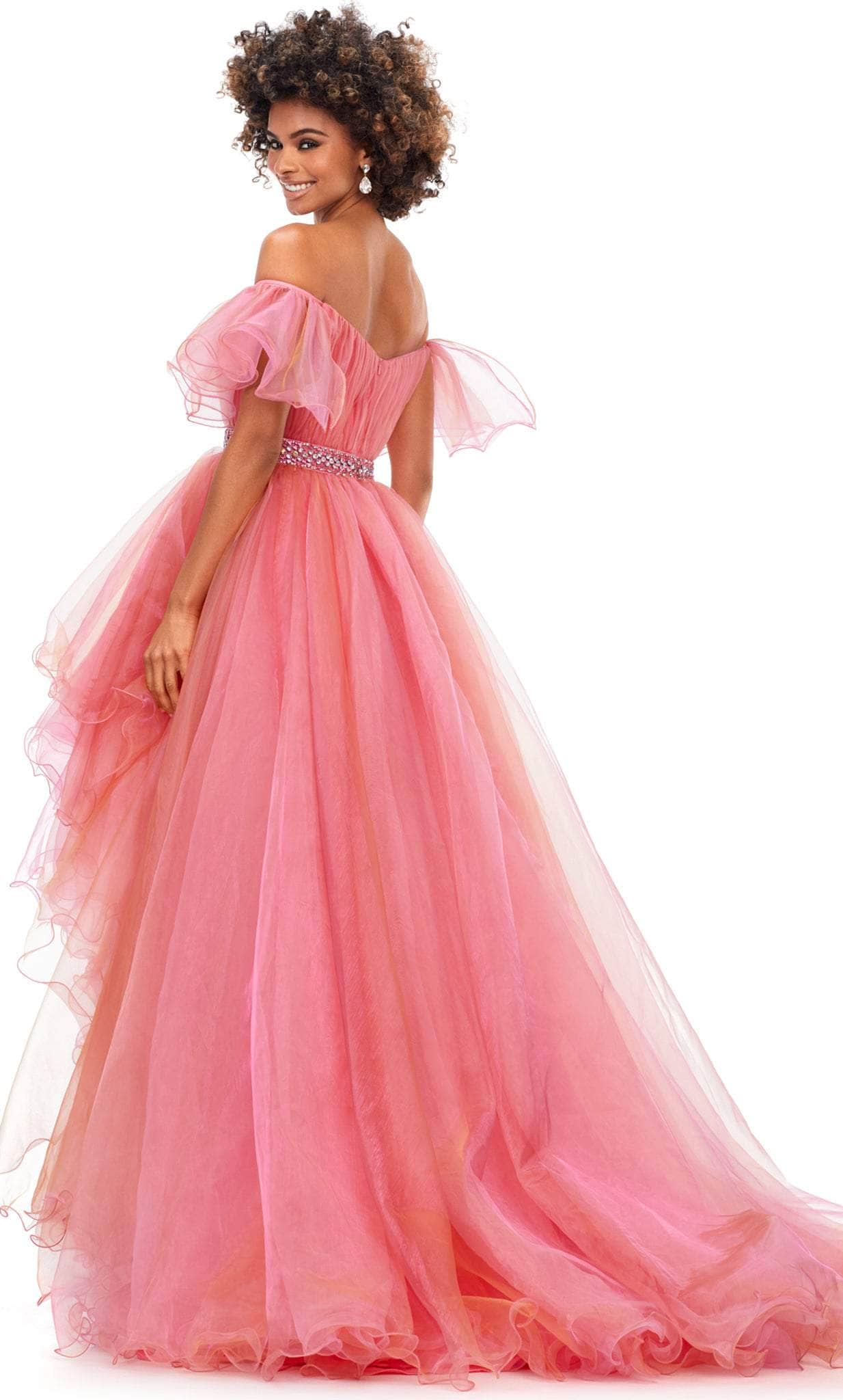 Ashley Lauren 11269 - Off Shoulder Organza High Low Gown Special Occasion Dress