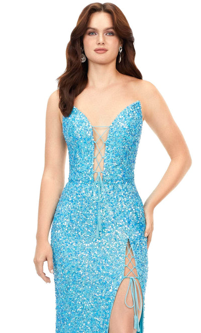 Ashley Lauren 11292 - Sequin Strapless Gown Special Occasion Dress