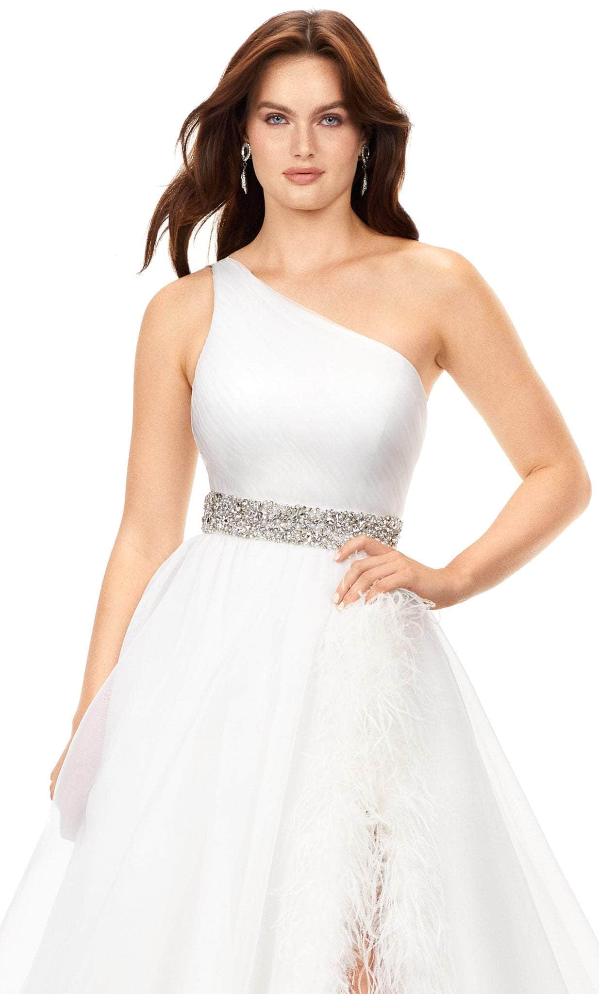 Ashley Lauren 11309 - Asymmetrical Appliqued Ballgown Special Occasion Dress