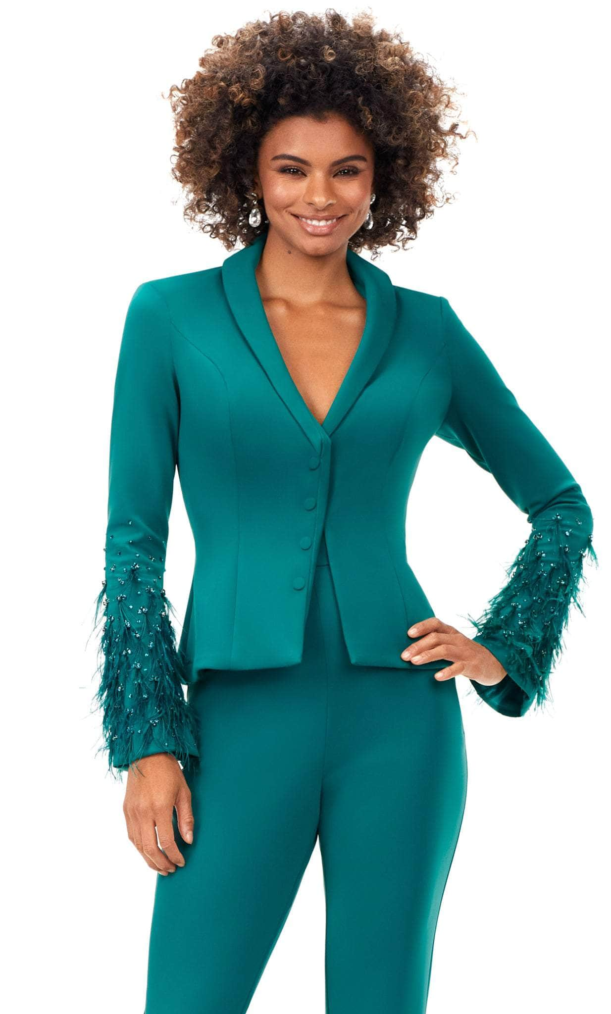 Ashley Lauren 11315 - Long Sleeve Two-Piece Pantsuit Special Occasion Dress