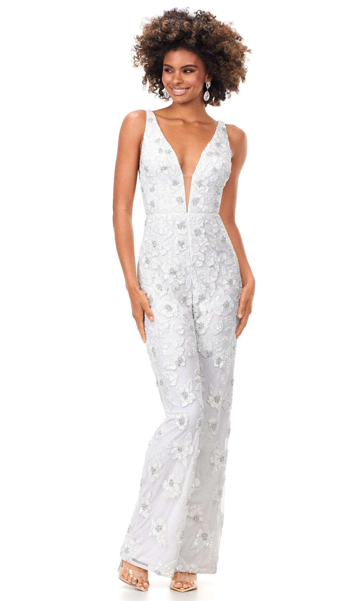 Ashley Lauren 11355 - Sequined Sleeveless Jumpsuit Special Occasion Dress