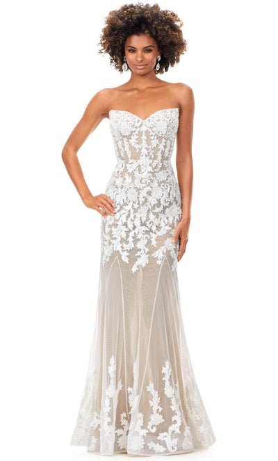 Ashley Lauren 11361 - Sweetheart Strapless Gown Special Occasion Dress 0 / Ivory