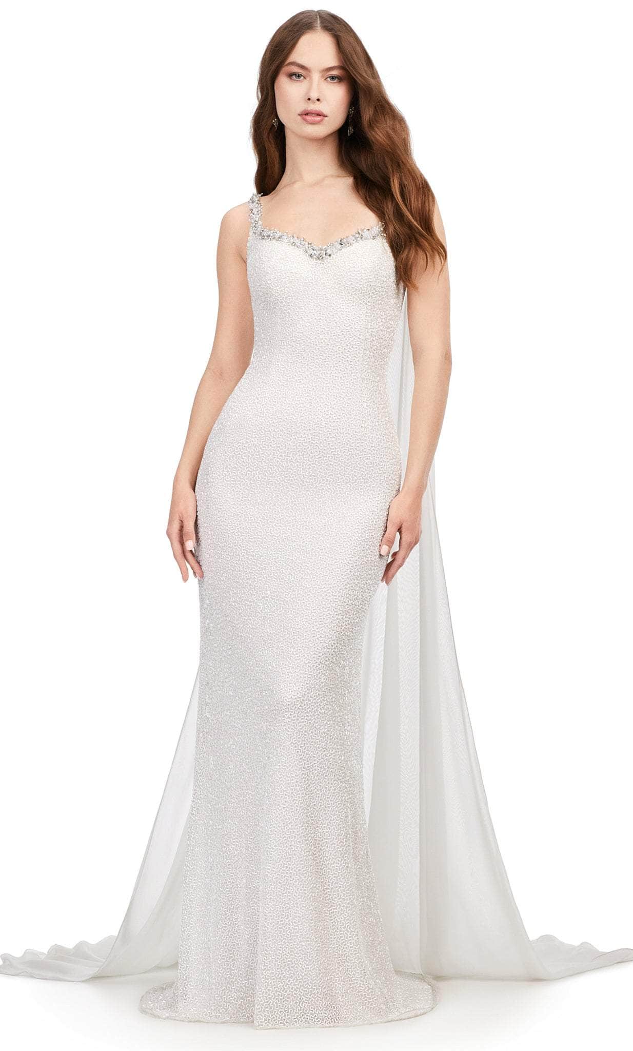 ashley lauren 11398 - beaded full length gown