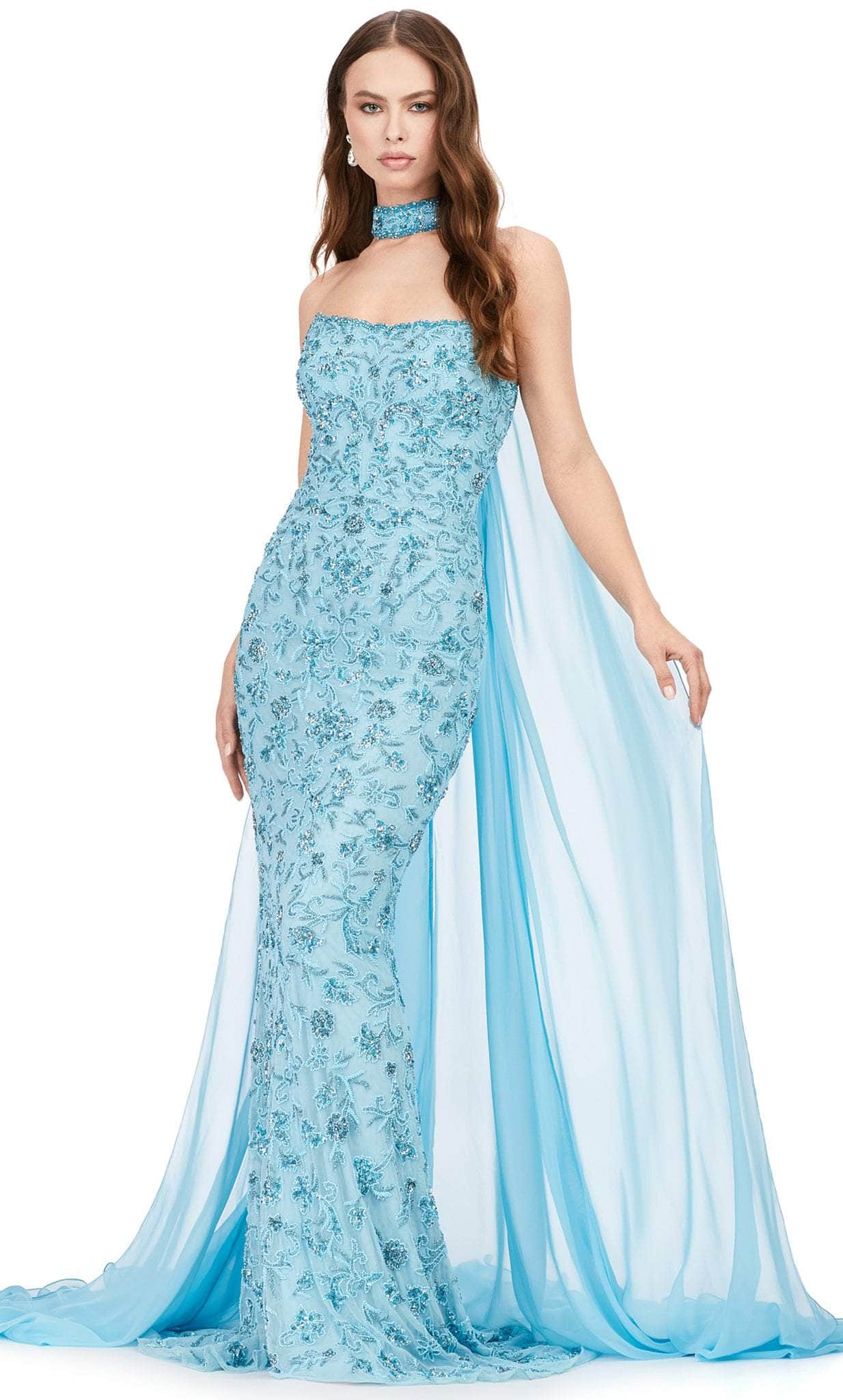Ashley Lauren 11404 - Chiffon Strapless Evening Dress Evening Dresses