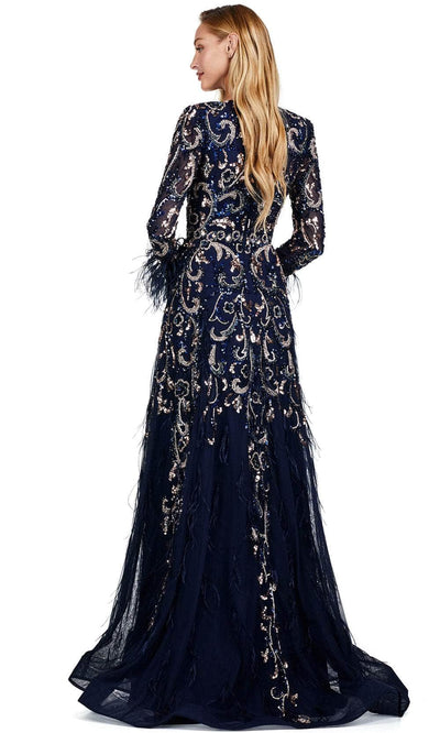 Ashley Lauren 11435 - Long Sleeve A-Line Dress Evening Dresses