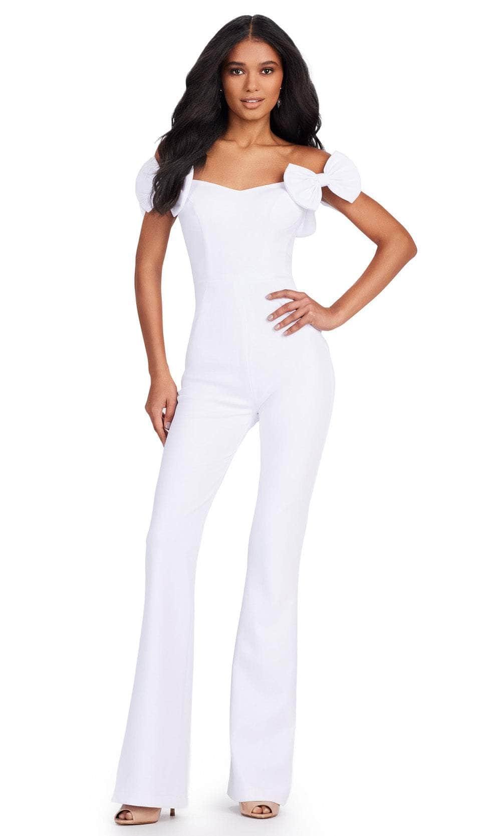 Ashley Lauren 11439 - Fitted Bodice Off-Shoulder Jumpsuit Formal Pantsuit