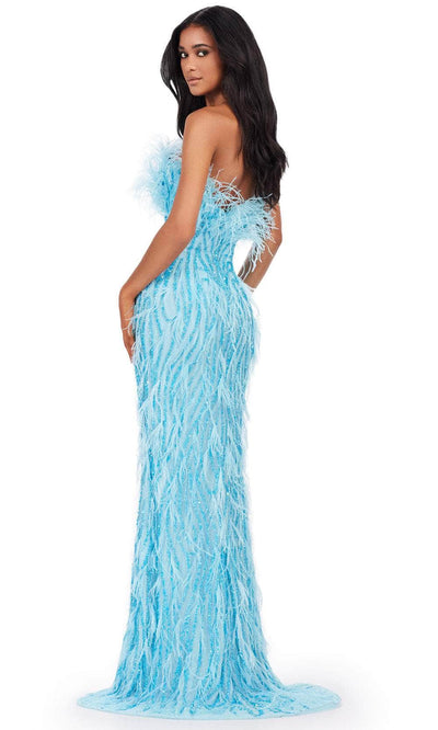 Ashley Lauren 11453 - Feather Detailed Prom Dress Prom Dresses