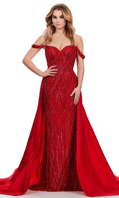 Ashley Lauren 11458 - Sweetheart Overskirt Prom Dress 00 /  Red