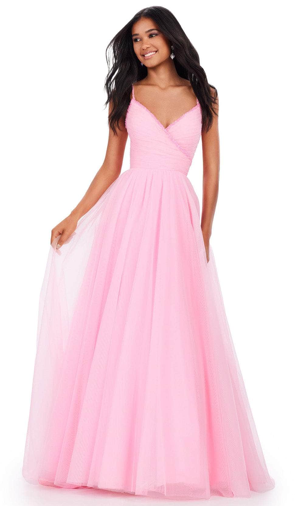 Ashley Lauren 11461 - Beaded Trim Prom Dress 00 /  Candy Pink