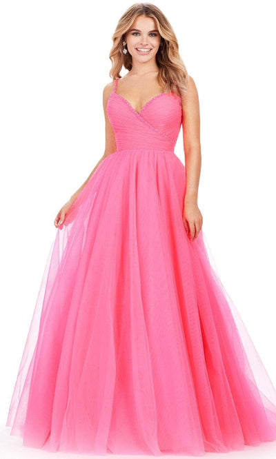 Ashley Lauren 11461 - Beaded Trim Prom Dress 00 /  Hot Pink