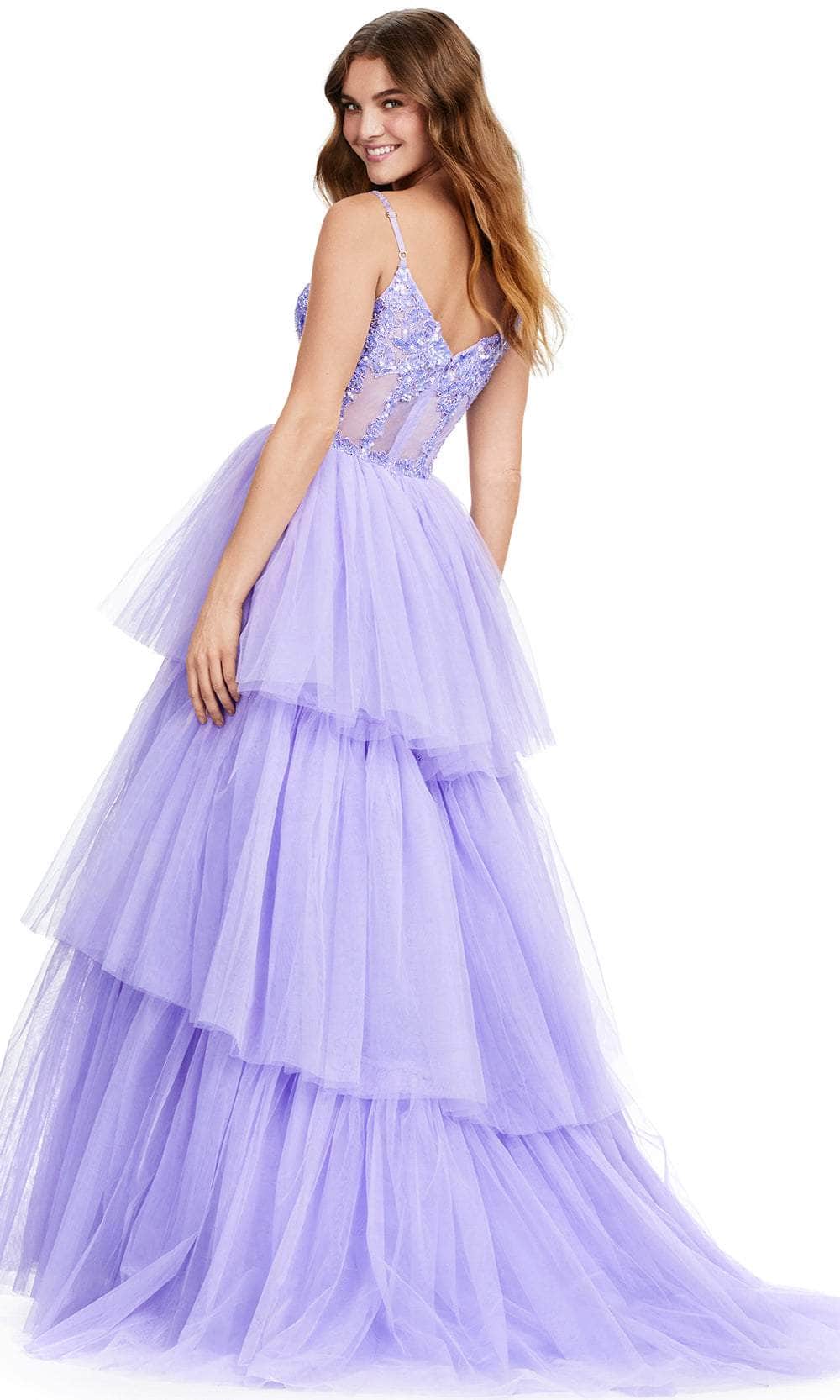 Ashley Lauren 11462 - Beaded Corset Tulle Prom Dress Prom Dresses
