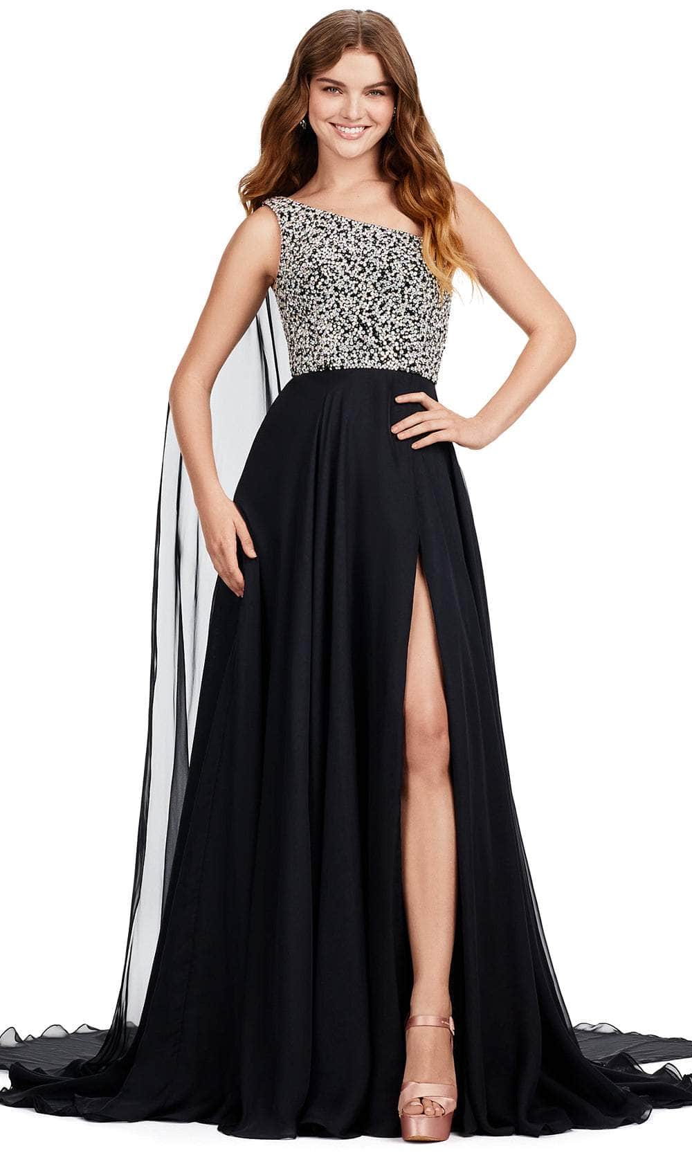 Ashley Lauren 11482 - Beaded Bustier Prom Gown Ball Gowns 0 /  Black