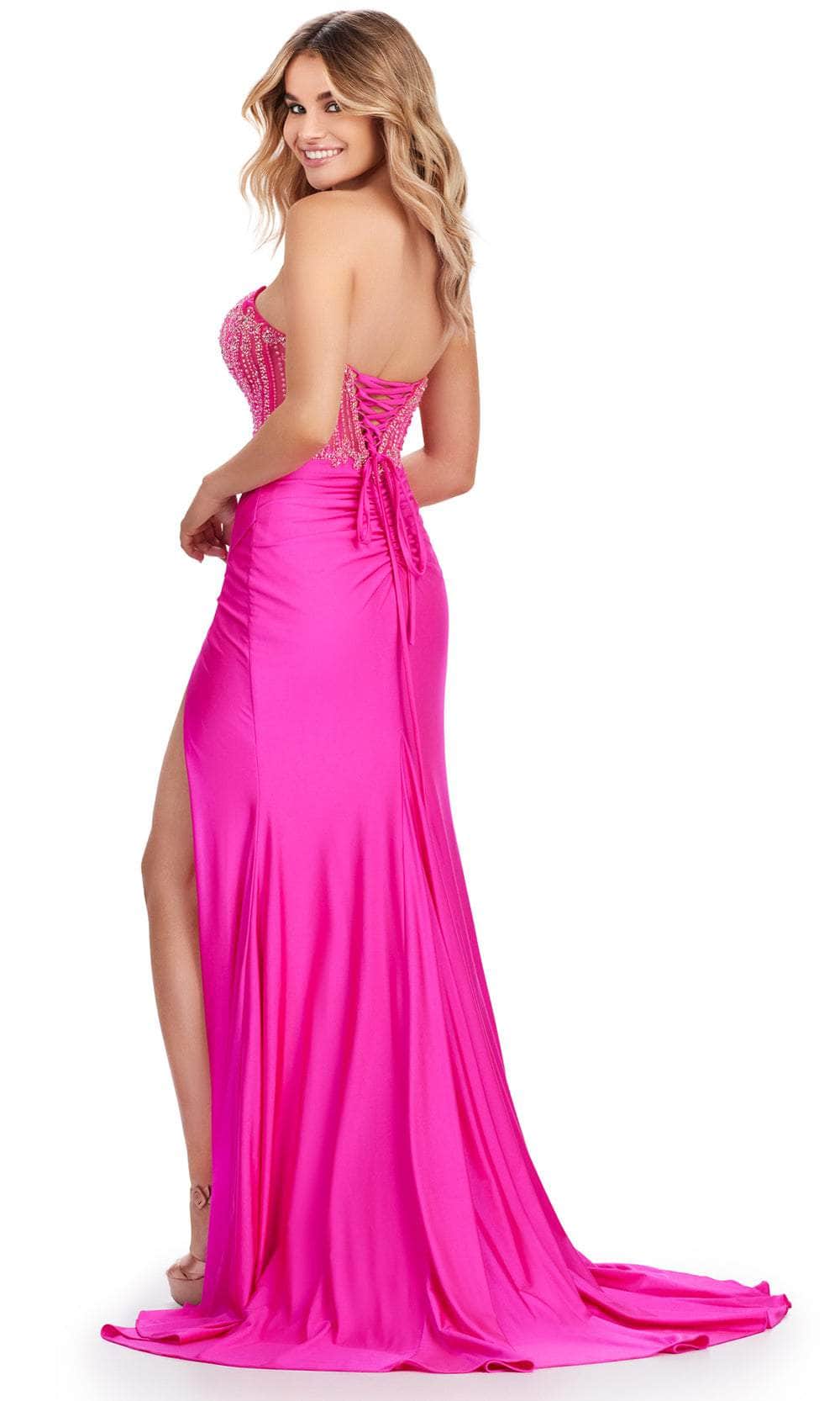 Ashley Lauren 11520 - Ruched Strapless Prom Gown Prom Dresses