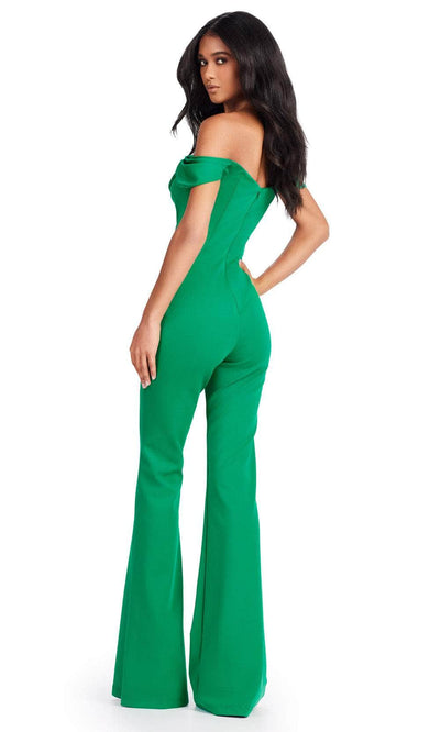 Ashley Lauren 11532 - Cap Sleeve Flared Jumpsuit Formal Pantsuit