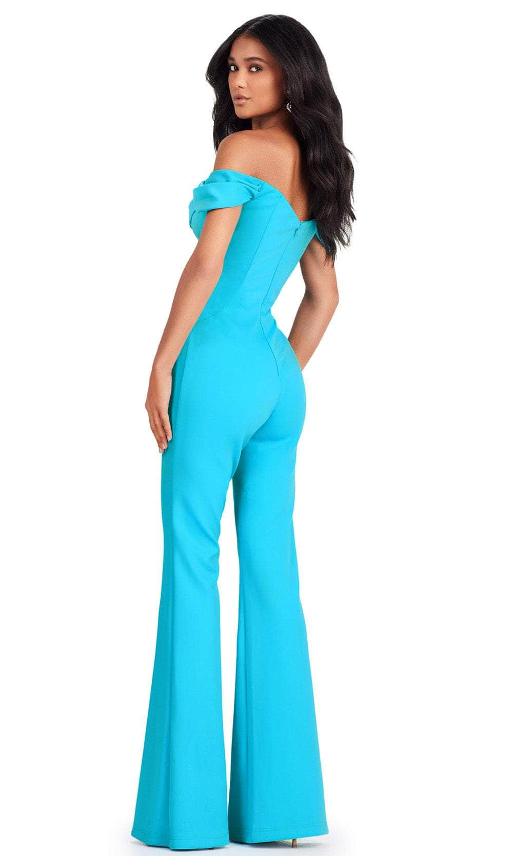 Ashley Lauren 11532 - Cap Sleeve Flared Jumpsuit Formal Pantsuit