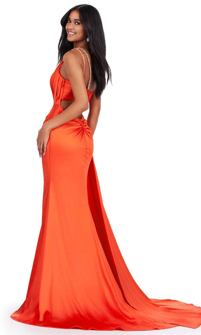 Ashley Lauren 11537 - Asymmetrical Satin Prom Dress Prom Dresses
