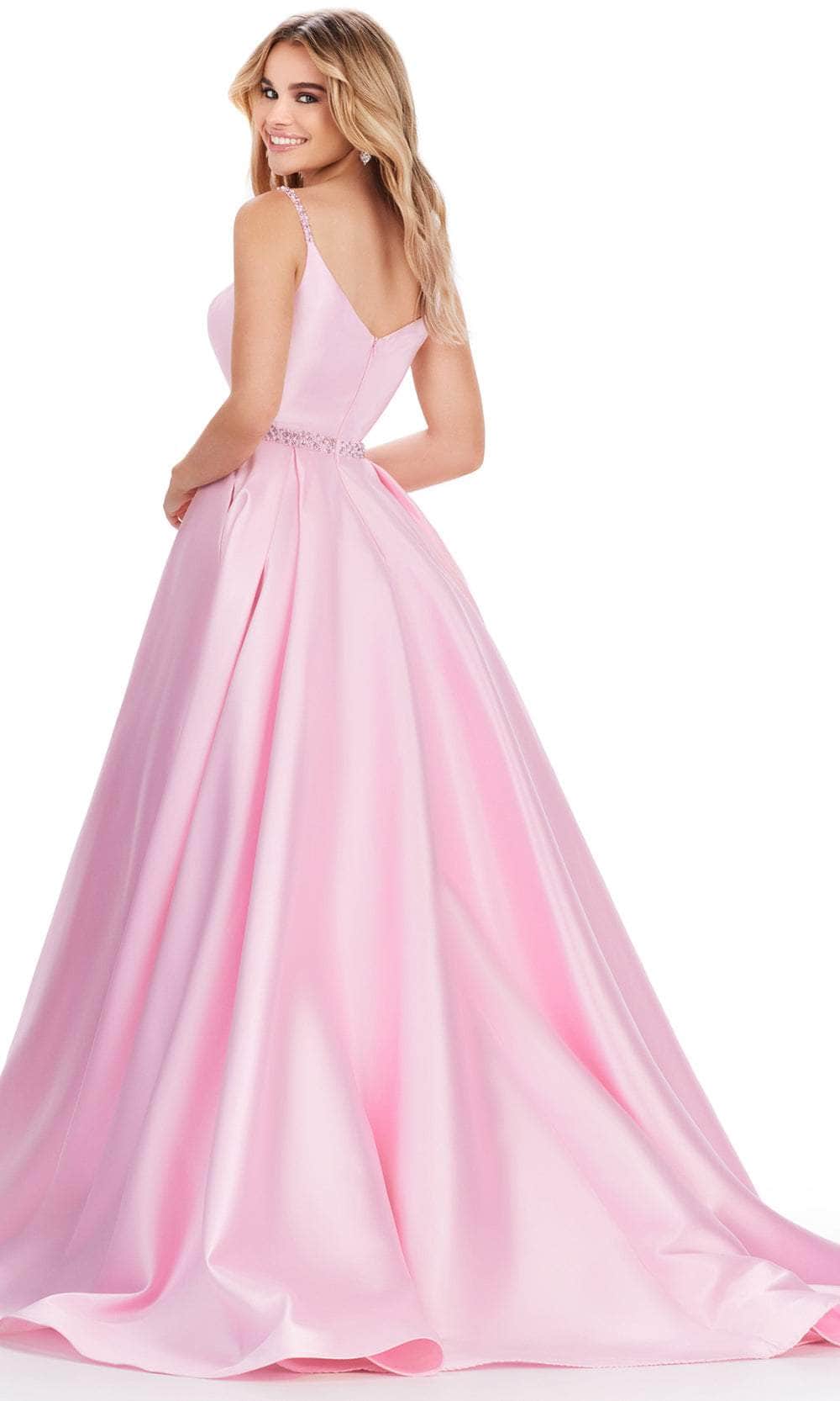 Ashley Lauren 11540 - Satin Beaded Waist Prom Dress Prom Dresses