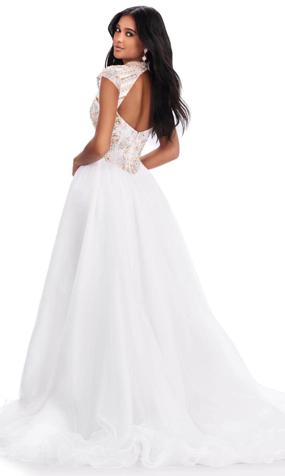 Ashley Lauren 11548 - Cap Sleeve Organza Ballgown Ball Gowns