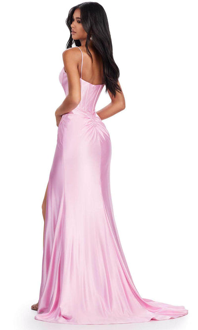 Ashley Lauren 11549 - Spaghetti Strap Jersey Evening Gown Prom Dresses