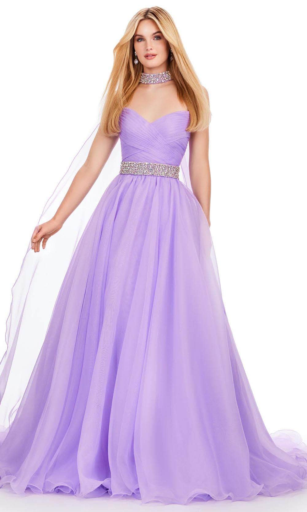 Ashley Lauren 11565 - Strapless Ballgown with Cape 00 /  Orchid