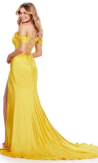 Ashley Lauren 11575 - Draped Satin Prom Dress Prom Dresses