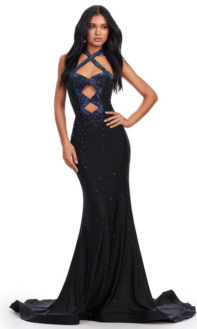 Ashley Lauren 11578 - Halter Beaded Evening Gown Special Occasion Dresses
