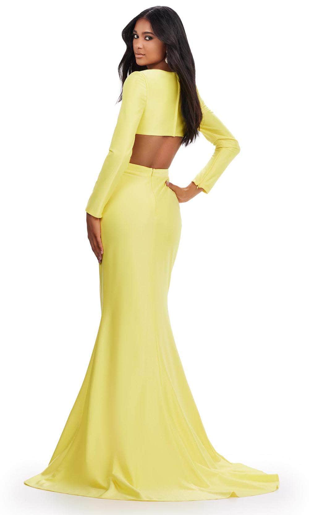 Ashley Lauren 11607 - V-Neck Long Sleeve Dress Prom Dresses