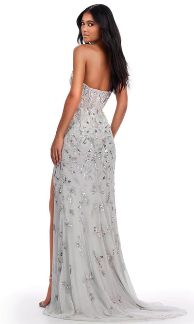 Ashley Lauren 11614 - V-Neck Fully Beaded Evening Gown Evening Gown