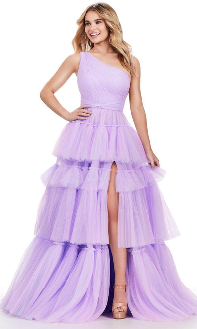 Ashley Lauren 11619 - Ruched One-Sleeve Ballgown Ball Gowns