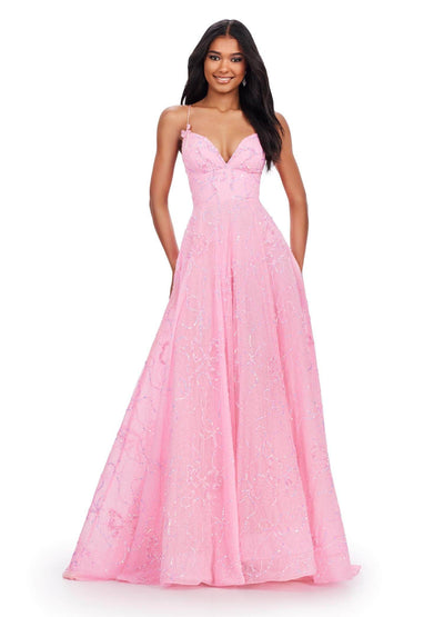 Ashley Lauren 11658 - Bow Beaded Evening Gown Special Occasion Dresses