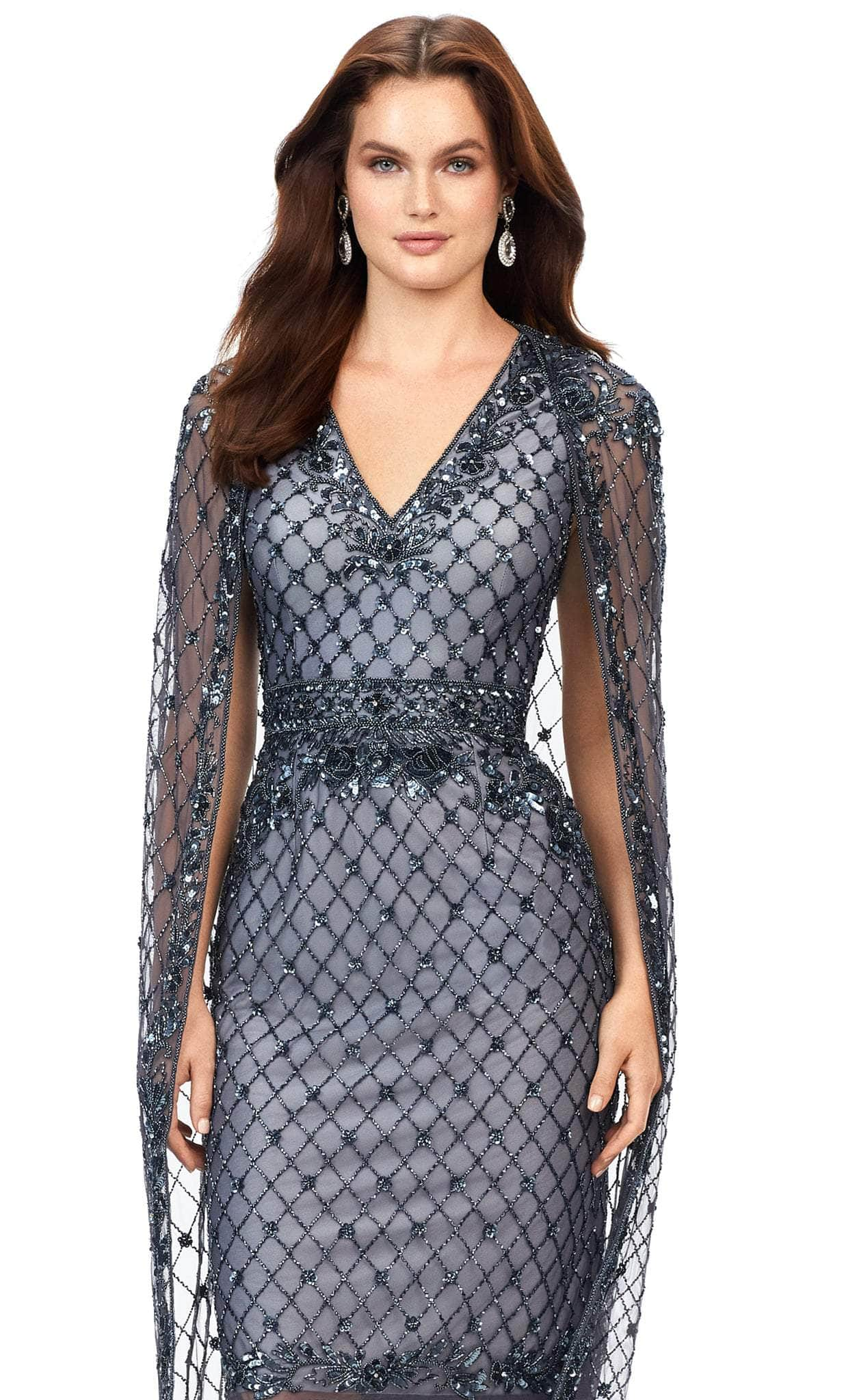 Ashley Lauren 4510 - V-Neck Beaded Cocktail Dress Cocktail Dresses