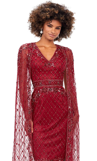 Ashley Lauren 4510 - V-Neck Beaded Cocktail Dress Cocktail Dresses