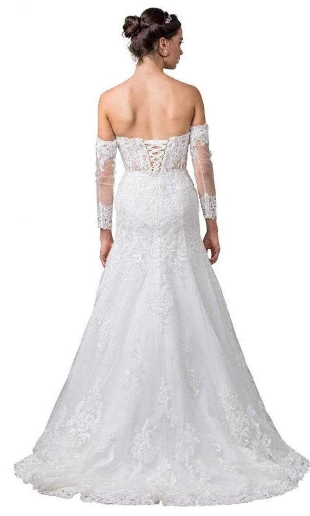 Aspeed Bridal - W2376 Arm Sleeve Sweetheart Bridal Gown Wedding Dresses