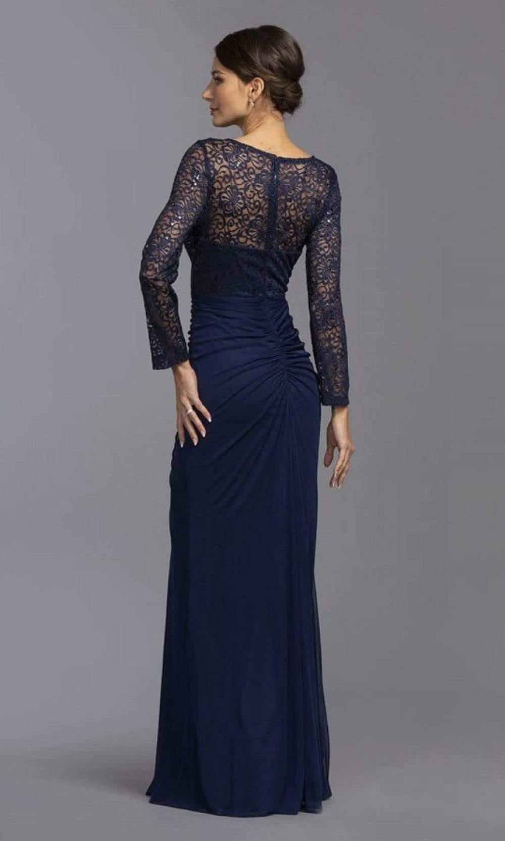 Aspeed Design - D189 V-Neck Sheath Evening Dress Mother of the Bride Dresses