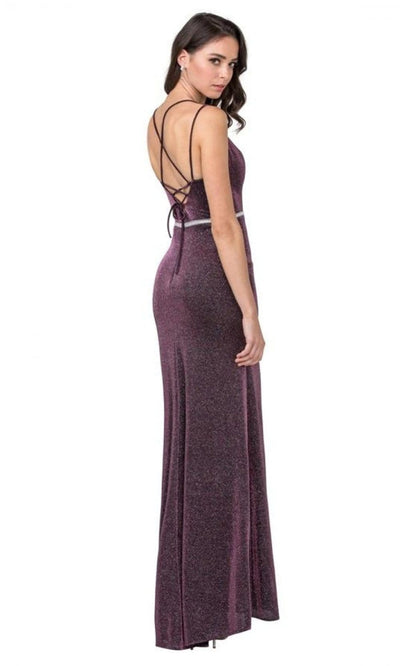 Aspeed Design - D418 Glittered Strappy Back Long Dress Evening Dresses
