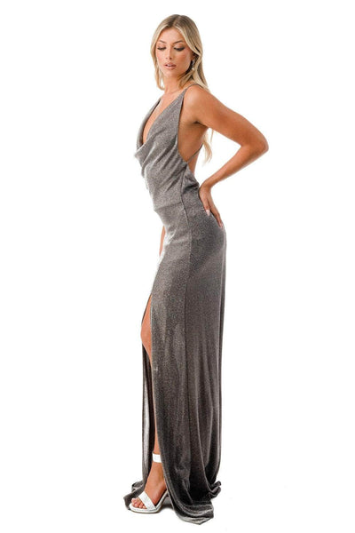 Aspeed Design D609 - Metallic Glitter Evening Gown