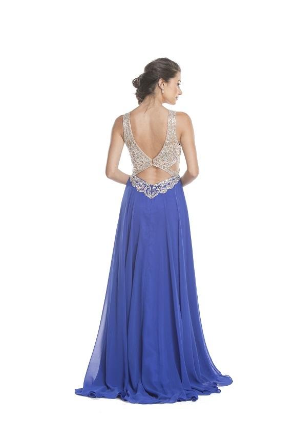 Aspeed Design L1640 Jeweled Plunging V-neck Prom Dress - 1 pc Fuchsia In Size M Available CCSALE M / Fuchsia