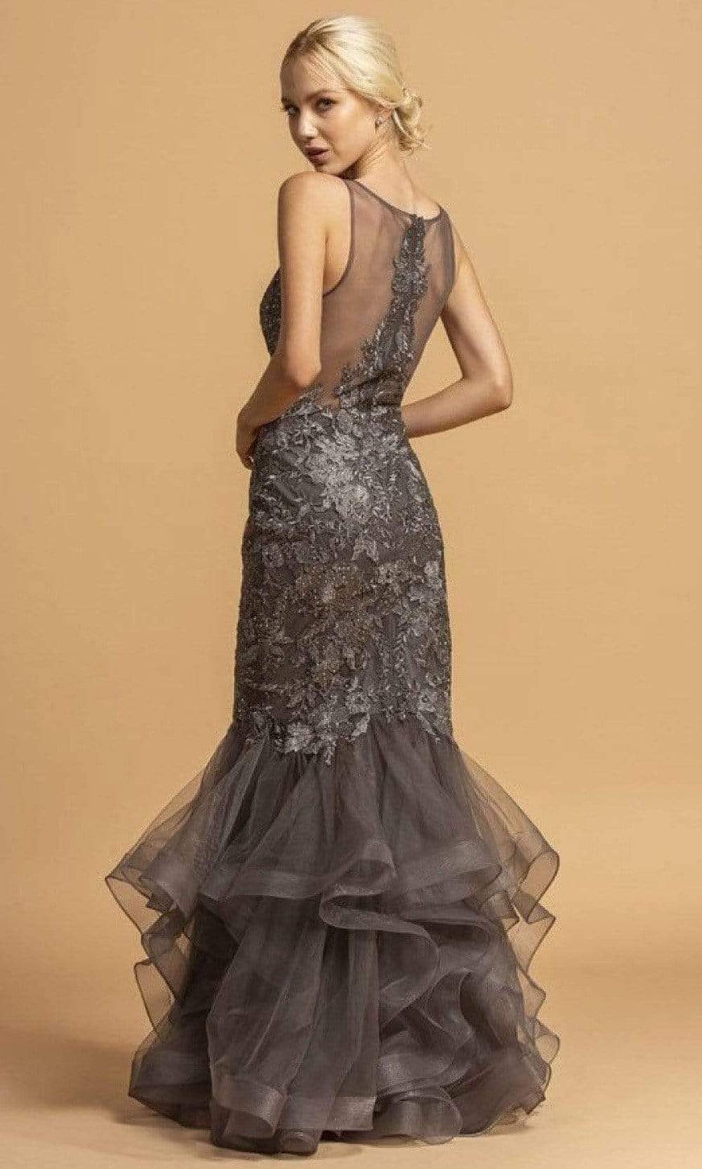 Aspeed Design - L2116 V-Neck Trumpet Evening Dress Evening Dresses