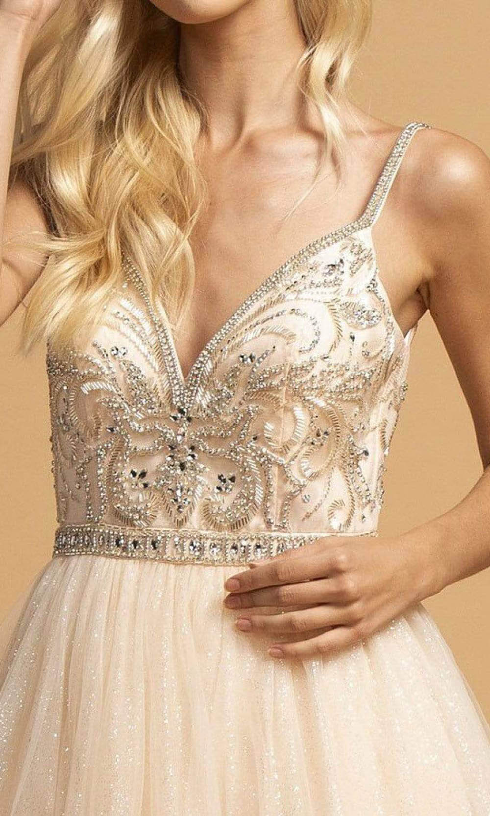 Aspeed Design - L2167 Glitter A-Line Evening Dress Evening Dresses
