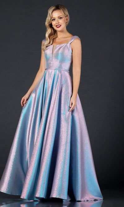 Aspeed Design - L2365 Square A-Line Evening Dress Evening Dresses XXS / Blue/Pink