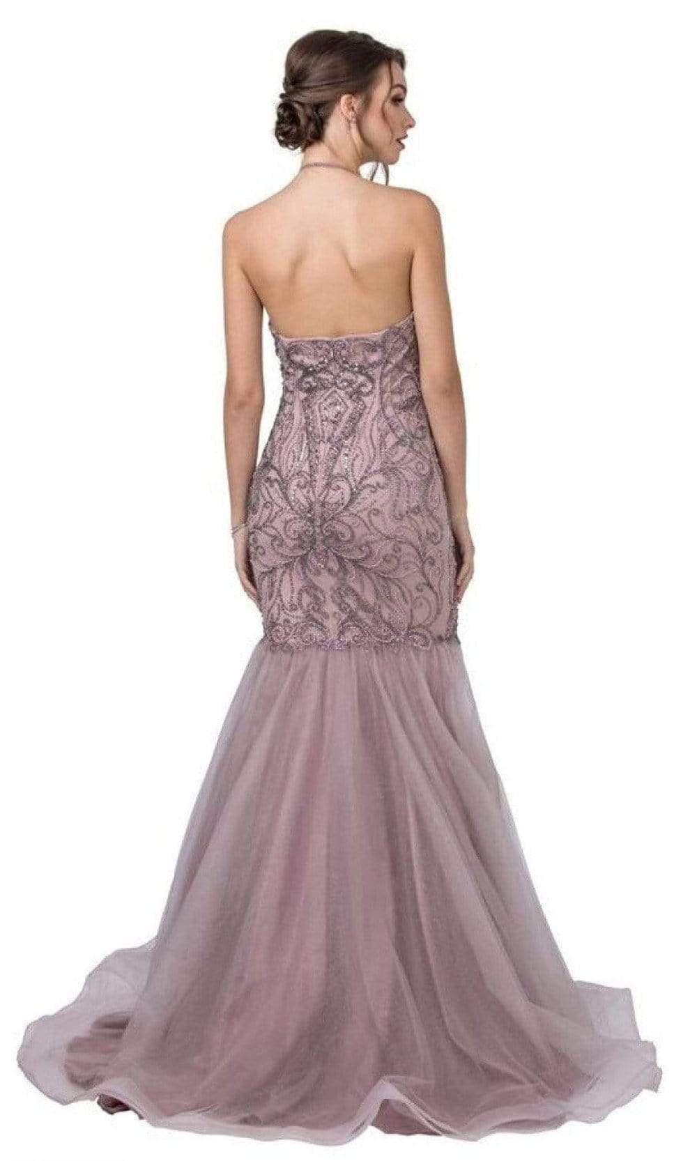 Aspeed Design - L2429 Halter Beaded Mermaid Gown Prom Dresses