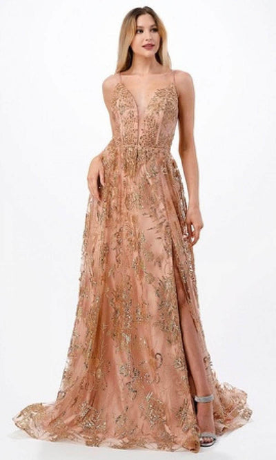 Aspeed Design L2664 - Open Back Prom Dress XS / Rosegold