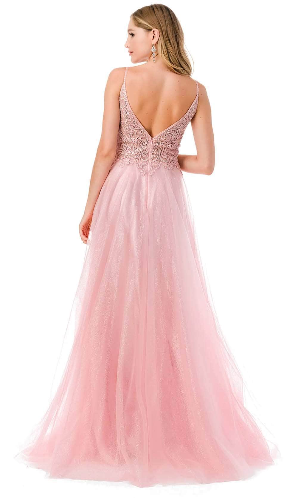 Aspeed Design L2688 - Spaghetti Straps Tulle Prom Dress