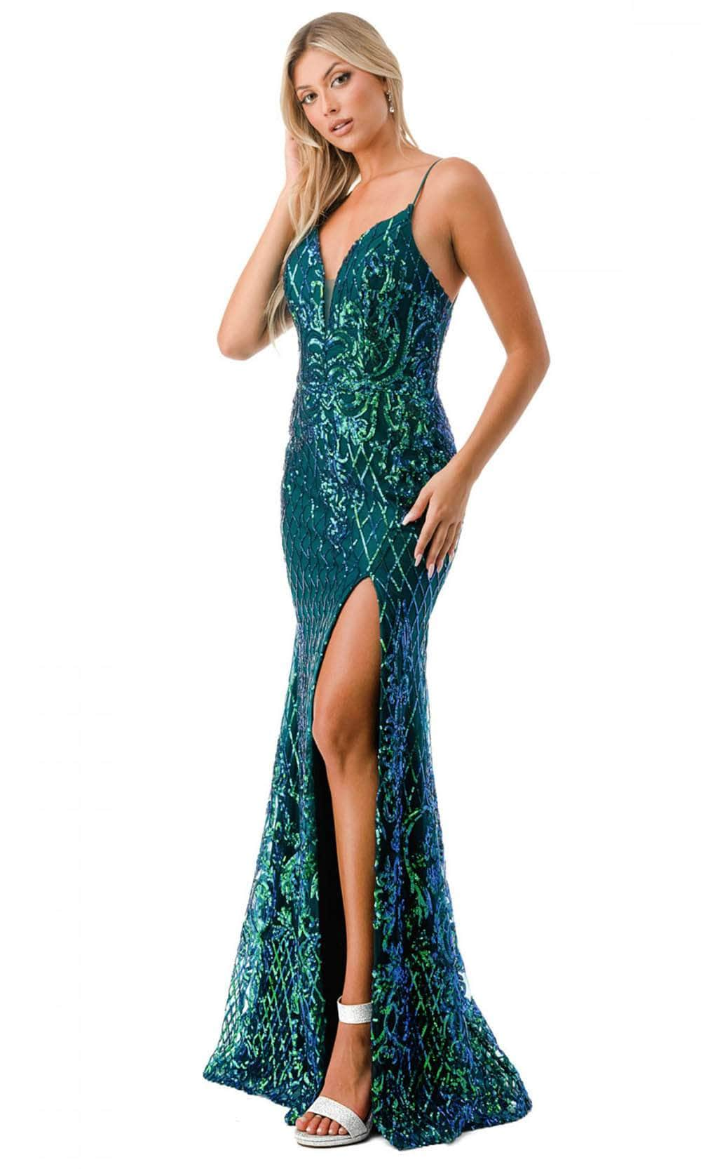 Aspeed Design L2692 - Sequin Lattice Prom Gown