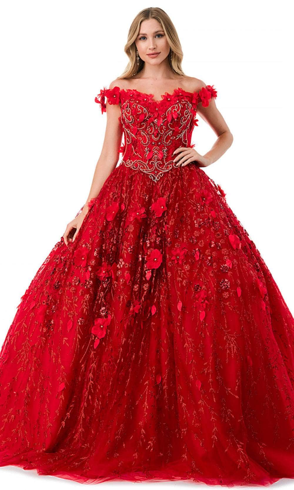 Aspeed Design L2728 - Sweetheart Embellished Ballgown XXS / Red