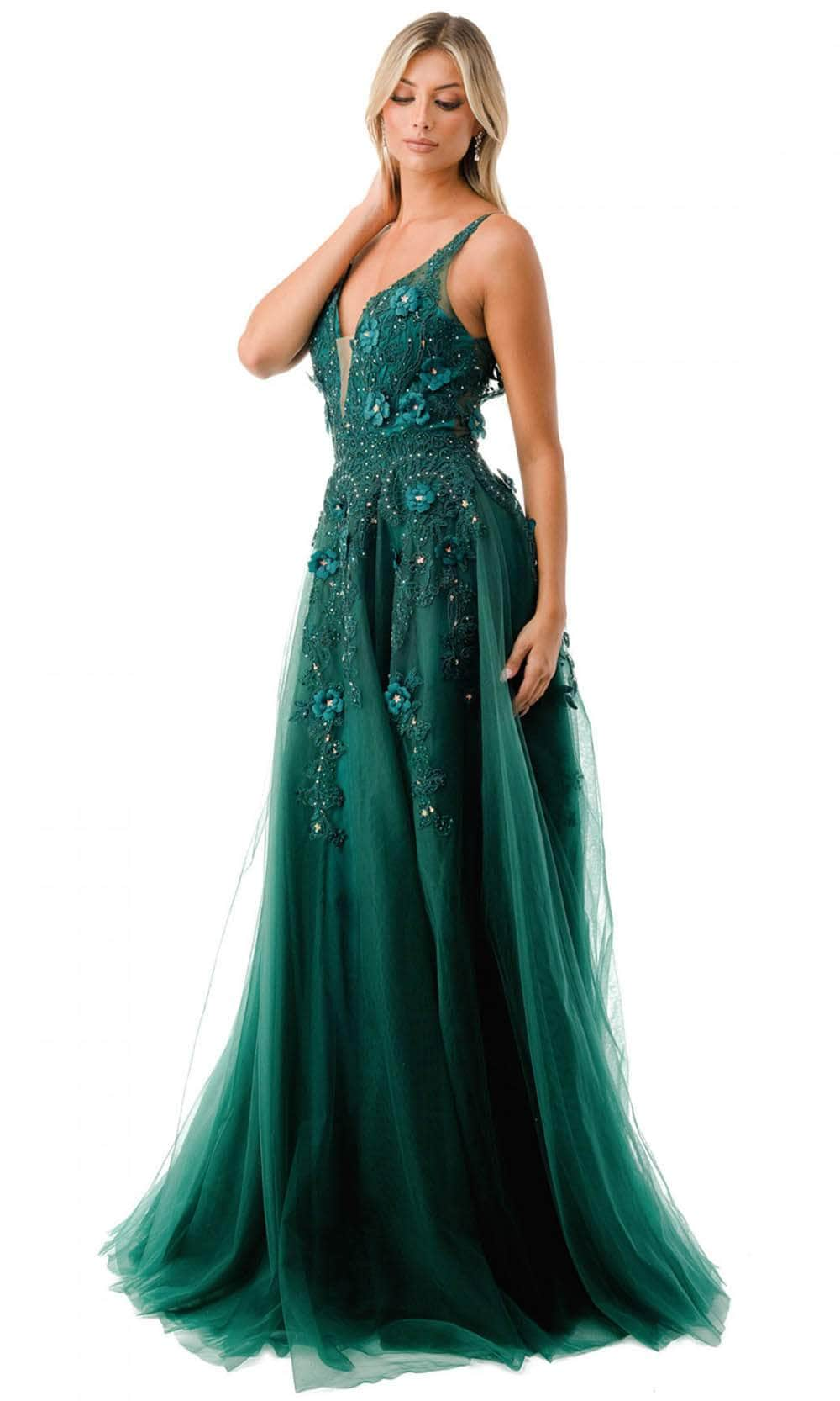 Aspeed Design L2780A - A-Line Evening Gown XS / Hunter Green