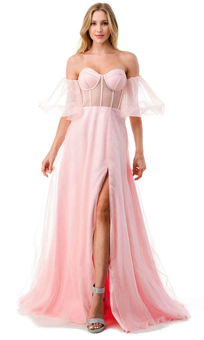 Aspeed Design L2793B - Illusion Corset Evening Gown XS / Pink