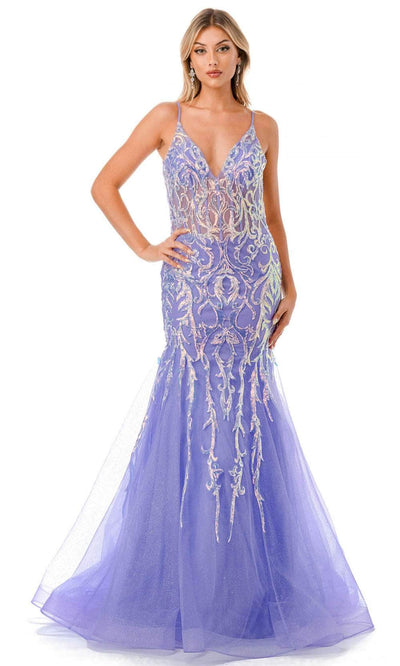 Aspeed Design L2807M - Corset Sequin Evening Gown XS / Lilac