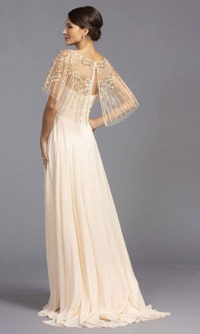 Aspeed Design - M2070 Sheer Beaded Poncho Chiffon Dress Mother of the Bride Dresses